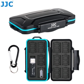 JJC 便攜記憶卡收納盒 贈 USB 3.0 讀卡機 SD MSD TF Micro Nano SIM 卡防水保護盒