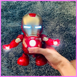 心水♡⭐️會跳舞的鋼鐵俠 機器人玩具蜘蛛俠 美國隊長 漫威系列 燈光音樂 電動玩具 兒童禮物 機器人玩具💕ti