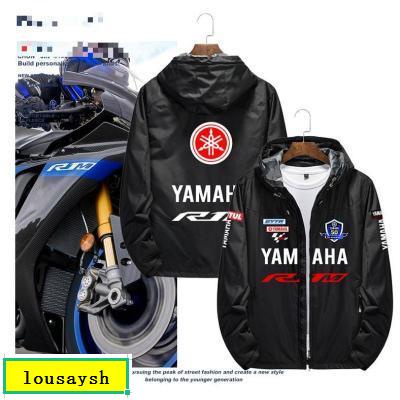 YAMAHA雅馬哈r1m MotoGP摩托廠隊騎行服沖鋒衣服外套夾克寬松百搭【精品服飾】