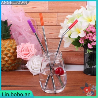 Stainless Steel Drinking Straw Reusable Silicone Cover Straw