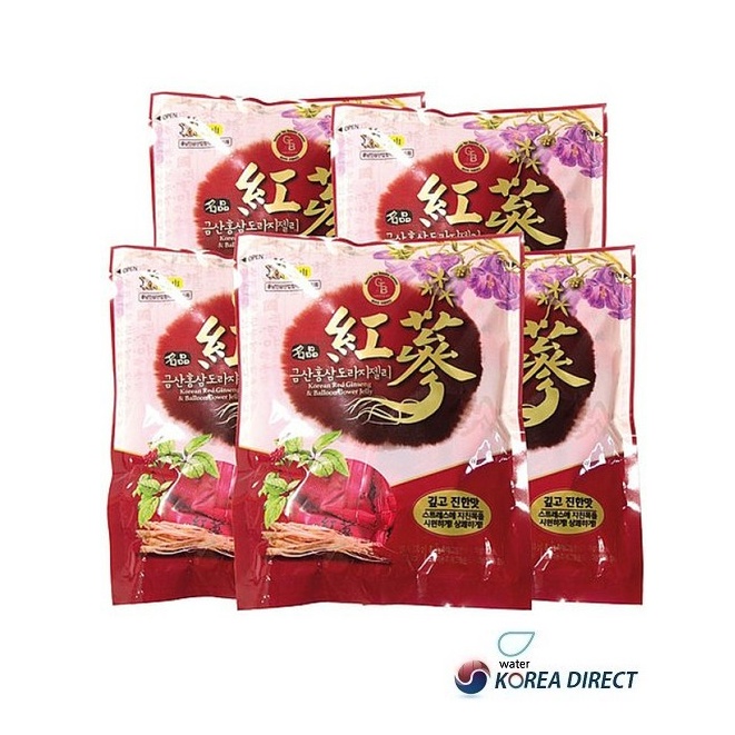 韓國 紅蔘桔梗軟糖200gx5包