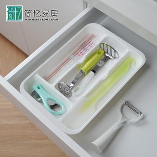 暢銷丨INOMATA多格抽屜整理盒塑膠餐具收納盤廚房小物件收納盒
