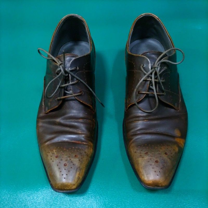 德國 Hugo Boss 義大利製 高級皮革 帥氣 輕盈 有型 綁帶鞋 紳士鞋 上班鞋 皮鞋 美國7.5號 歐洲41號