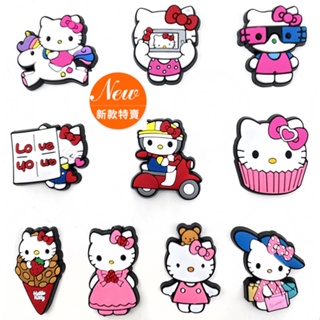 三麗鷗 凱蒂貓 可愛卡通kitty貓 Hello Kitty 動漫日本卡通系列 時尚配飾-賈斯汀比伯同款Crocs Ji