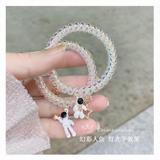 宇航員太空人小皮筋情侶頭繩ins手鏈女電話線發圈送男友閨蜜頭飾