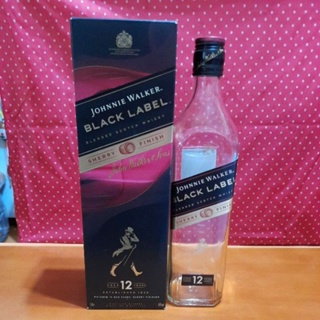 約翰走路［黑牌］12年雪莉版蘇格蘭威士忌 空酒瓶+包裝盒