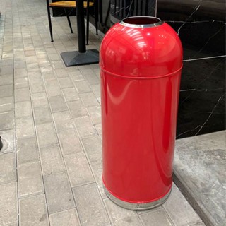 垃圾桶店鋪商用大容量大號定製酒店餐飲餐廳不銹鋼圓形無蓋子彈頭壹傢俱文化生活館