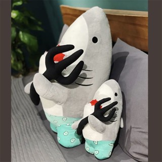 🔥門市熱銷🔥創意搞怪鯊叉玩偶 鯊魚毛絨玩具 鯊魚叉子公仔 鯊叉布娃娃 伴睡抱枕靠墊 安撫娃娃 惡搞生日禮物 交換禮
