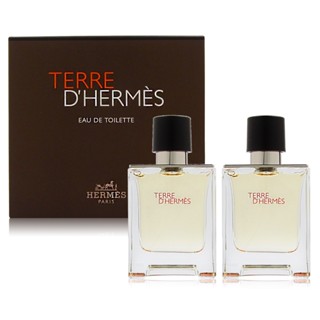 [即期商品出清] HERMES 愛馬仕 大地淡香水50ml二入禮盒組(50ml*2入) 效期2026.07