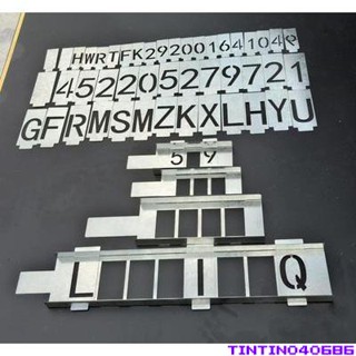 可定製尺寸【噴漆數字模板】鍍鋅鏤空卡槽噴漆數字模板不鏽鋼空心刻字板更
