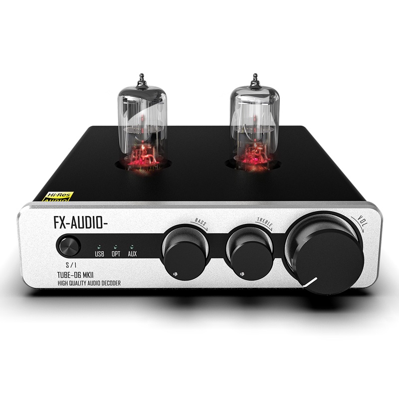 飛想FX-AUDIO TUBE-06MKII電子管膽前級HIFI發燒6N3管膽機前置放大器ES9018K2M解碼前級膽機