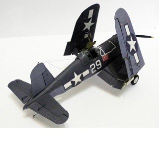 🔥門市熱銷🔥Diy 紙模型紙模型 1: 33 美國 F4U-1A 海盜航空母艦戰鬥機模型 DIY 軍事風扇