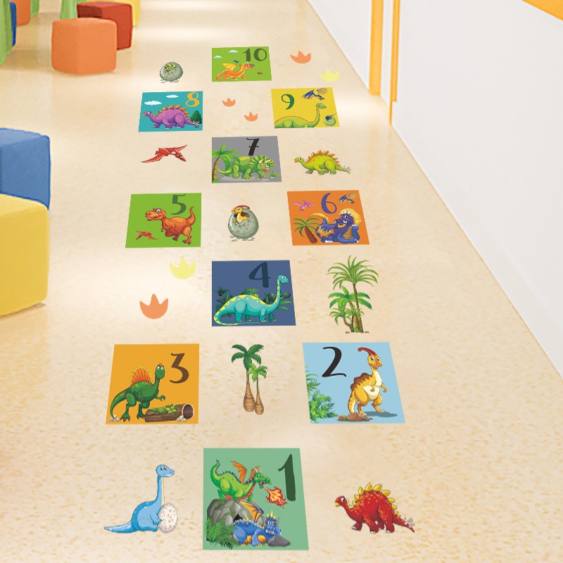 五象設計 新宇宙數字跳房子兒童臥室家居牆面裝飾可移除牆貼紙