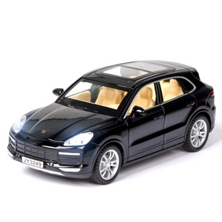 🔥門市熱銷🔥汽車模型模擬 1: 32 Cayenne SUV 合金玩具帶聲光打開門的越野車