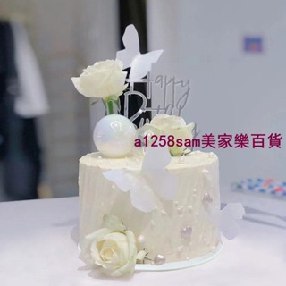 模擬蛋糕 蛋糕模型 客製化新款模擬蛋糕模型流行鮮花花卉蝴蝶珍珠定製櫥窗假樣品