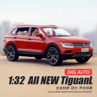 🔥門市熱銷🔥模型車 1：32 福斯 大眾 Tiguan 城市SUV 汽車模型 模擬六開門 合金玩具車模 收藏擺件生日