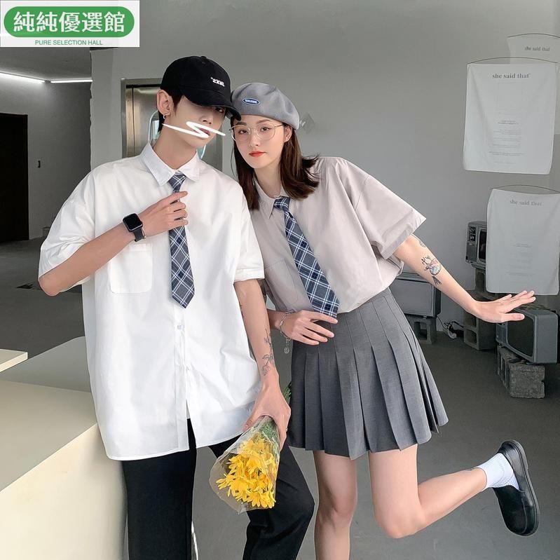 【熱銷款】情侶裝 情侶jkdk全套 日系JK制服 夏裝男衣女裙一整套dk制服套裝jk短袖襯衫班服學院風高中生