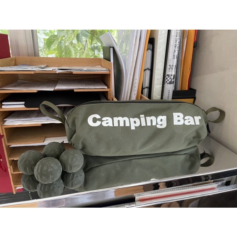 二手Camping Bar 軍綠色軍事風格 露營椅/月亮椅（附椅腳）