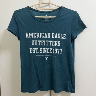 二手極新｜American Eagle 墨綠經典短袖上衣 棉質 XS