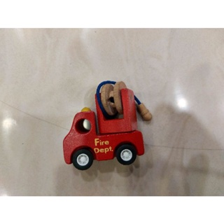二手木製玩具 消防車