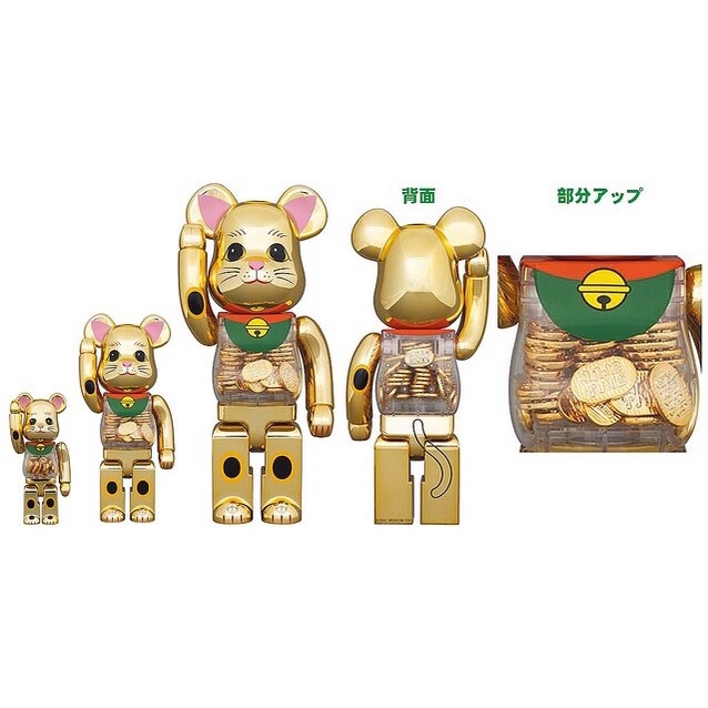 BE@RBRICK 庫柏力克熊 bearbrick  金幣招財貓 小判 1000% 現貨全新未拆