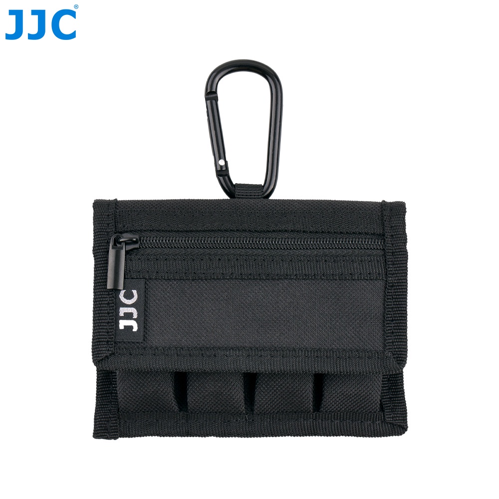 JJC 18650電池收納袋贈登山扣 21700 腰帶電池收納包帶獨立記憶卡袋 可收納4 / 8節電池和SD卡