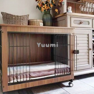 免運❀狗籠子 木質寵物籠 室內 柴犬中型小型犬狗籠 狗狗圍欄 家用帶廁所 分離狗別墅 寵物籠子 實木寵物籠