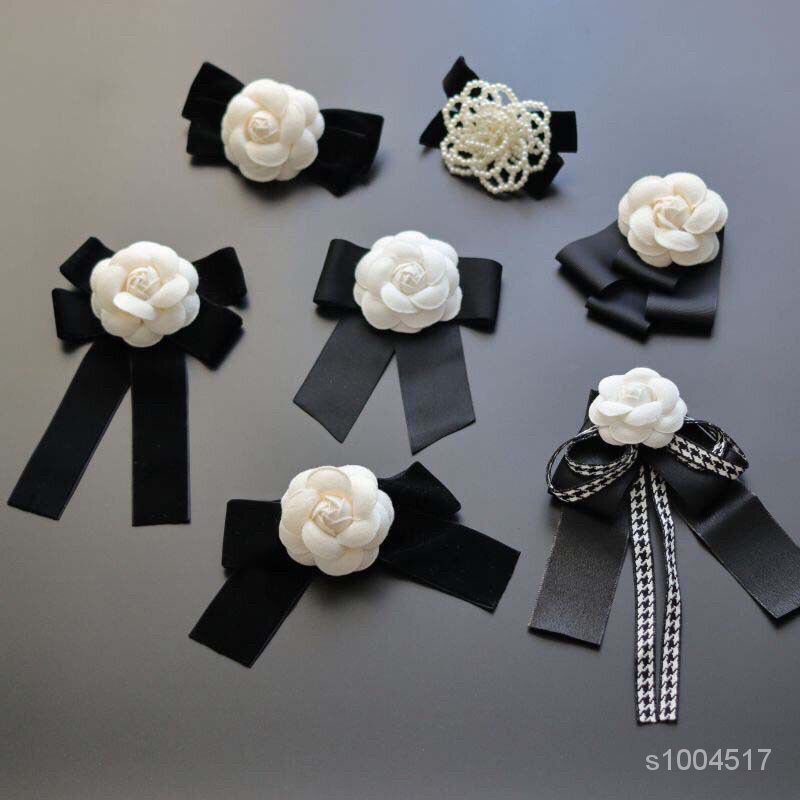 【優選好物】領結山茶花蝴蝶結胸針別針小香風胸花配飾兩用毛衣胸針複古aejgir PSUF