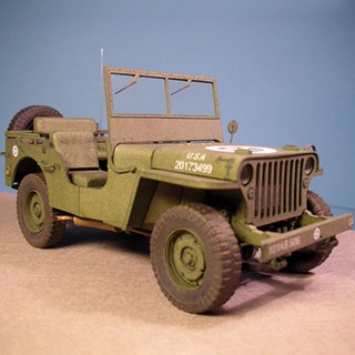 🔥門市熱銷🔥JEEP Diy 紙模型紙模型 1: 25 美國威利斯吉普軍車模型威利吉普模型 DIY