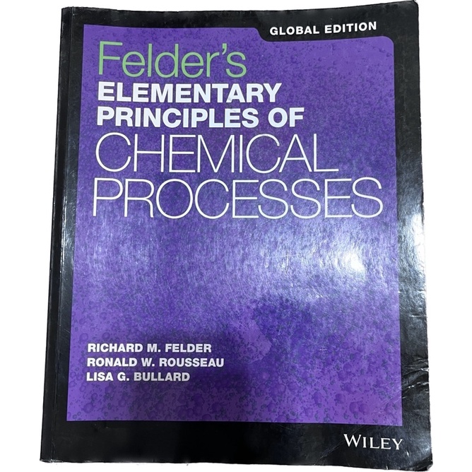 質能平衡（Felder's ELEMENTARY PRINCIPLES OF CHEMICAL PROCESSES)