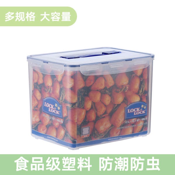 現貨 樂扣樂扣塑膠保鮮盒大容量12L冰箱收納相機郵票密封箱糧水果食品
