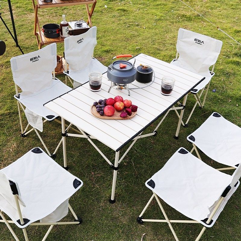 戶外折疊桌便攜式露營桌子野餐桌椅套裝野營用品裝備蛋卷桌