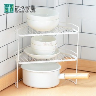 暢銷丨鐵藝三角架廚房可疊加置物架臺面調料架櫥櫃多層鍋具收納架