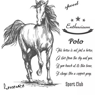 H 0832 馬 1 polo 透明印章 水晶印章