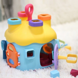 ✨門市現貨✨嬰兒玩具 形狀 顏色 配對 積木屋 大房子智力 玩具A72604