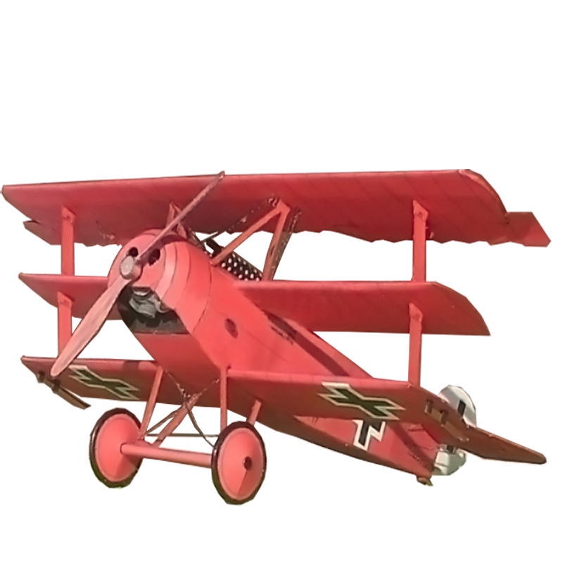 🔥門市現貨🔥Diy 紙模型德國 Fokker Dr.I 單座 triplane 戰鬥機紙模型 1: 33 飛機模型