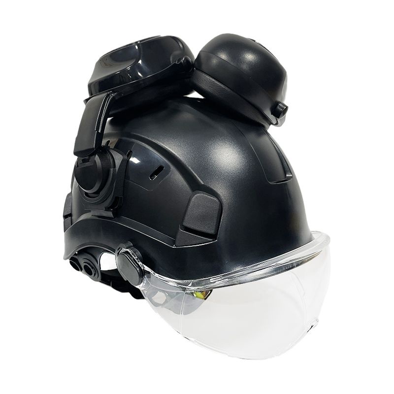 達林韋爾SF06護目防噪音防砸帶耳罩工地安全帽男abs新國標建築盔 ZV9A