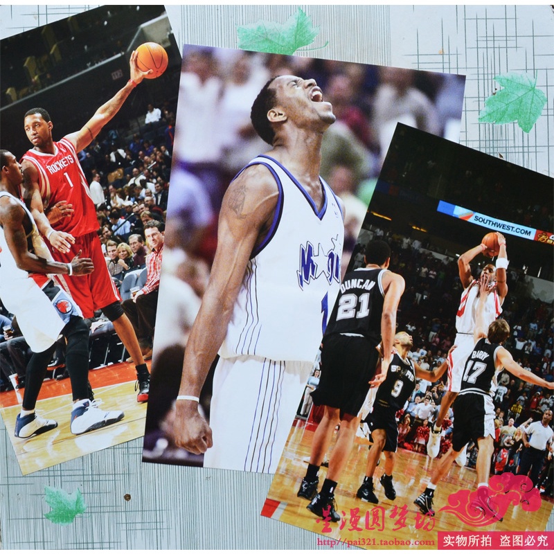 暖暖娛樂動漫nba麥迪海報墻貼墻壁畫 籃球體育明星球星海報紙麥蒂周邊 一套8張