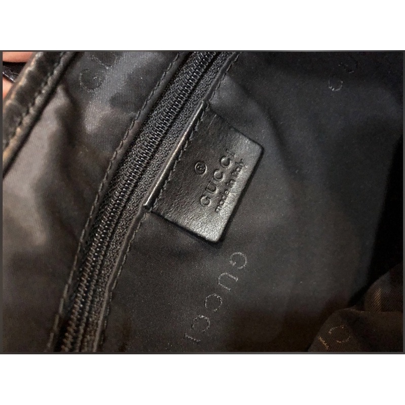 [限定下標] Gucci 黑色牛皮麂皮拼接賈姬包 Vintage Jackie