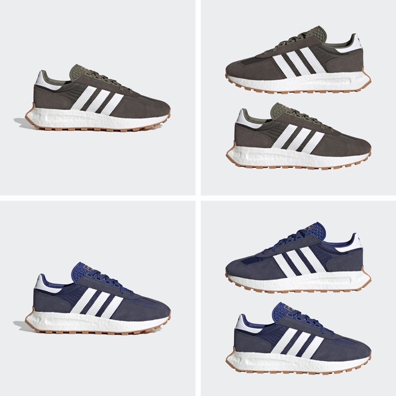 adidas originals愛迪達 男款RETROPY E5經典鞋復古運動慢跑鞋H03854 H03855 綠色藍色