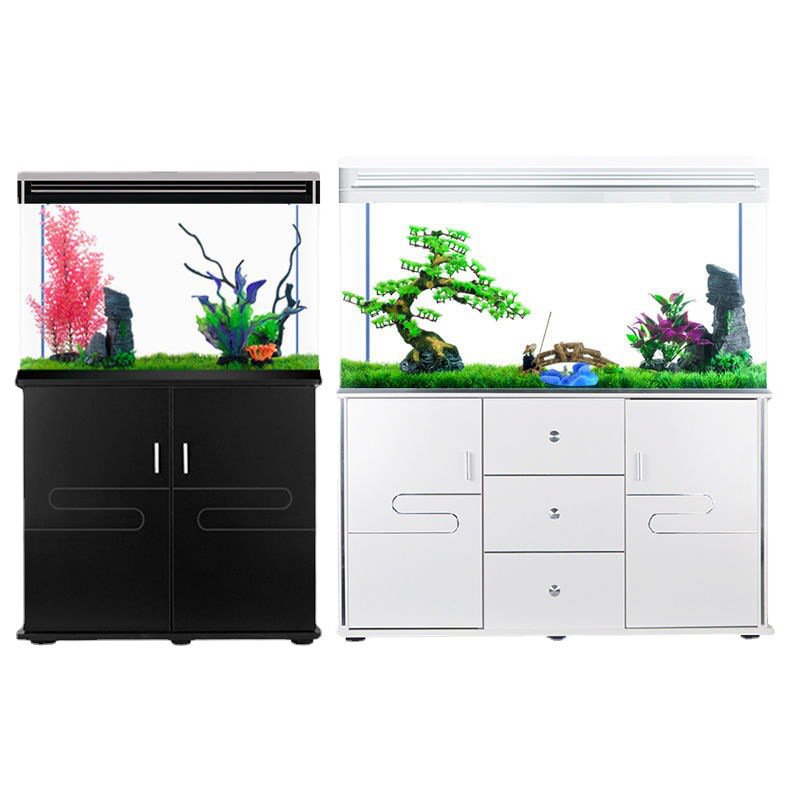 魚缸水族箱中小型客廳懶人免換水傢用玻璃生態大型金魚缸帶底櫃
