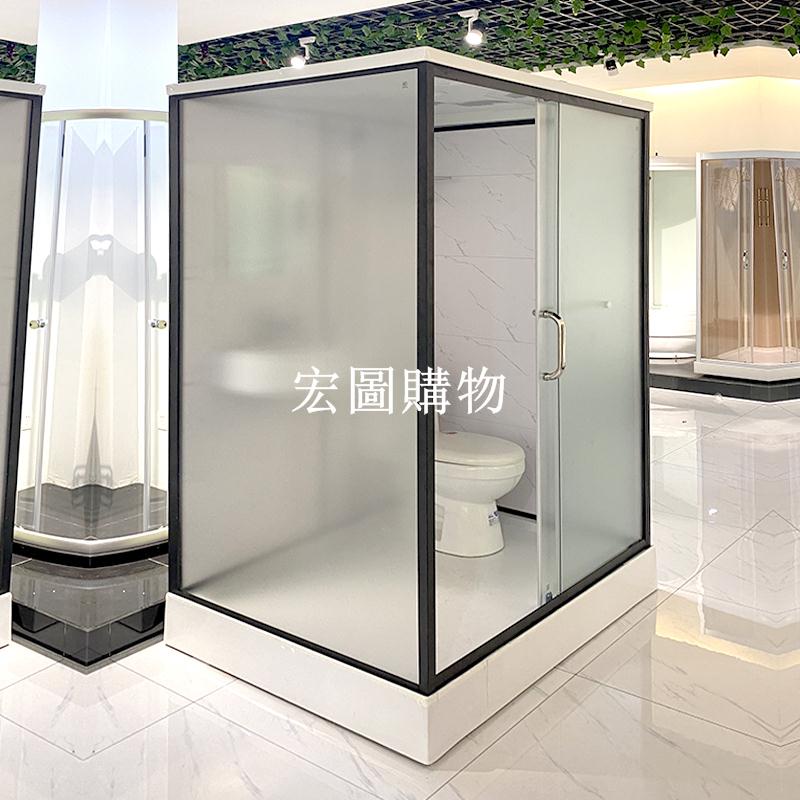 新世爵淋浴房長方形帶馬桶一體式整體組合衛浴衛生間玻璃移門隔斷