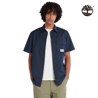 Timberland 男款深藍色Outlast短袖襯衫|A6RCW433