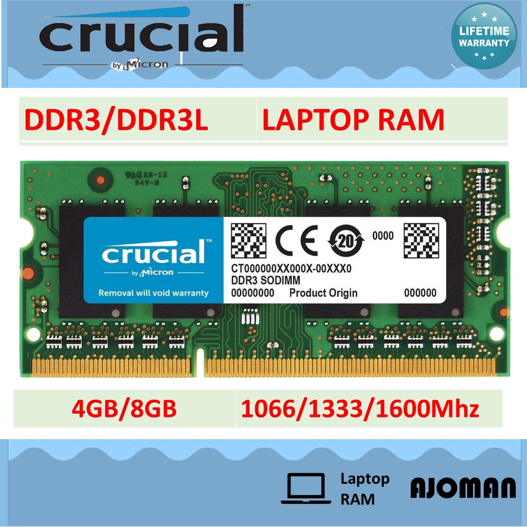 ⊿英睿達 DDR3 DDR3L PC3-12800S 4GB 8GB 1066 1333 1600MHz