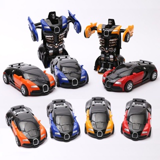 玩具車 兒童玩具車 兒童玩具 撞擊變形金剛玩具車環保無需電池自動變形機器人汽車人模型車玩具 變形金鋼 汽車機器人