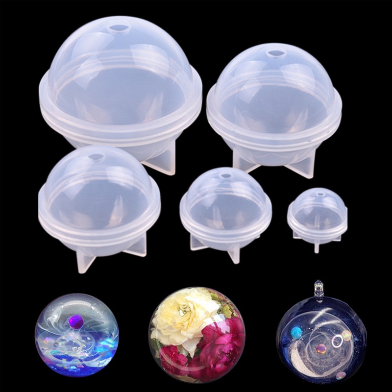 圓球模具 星球矽膠模具 DIY手工飾品球體模具 乾花高鏡面半球體擺件 水晶滴膠模具乾燥花