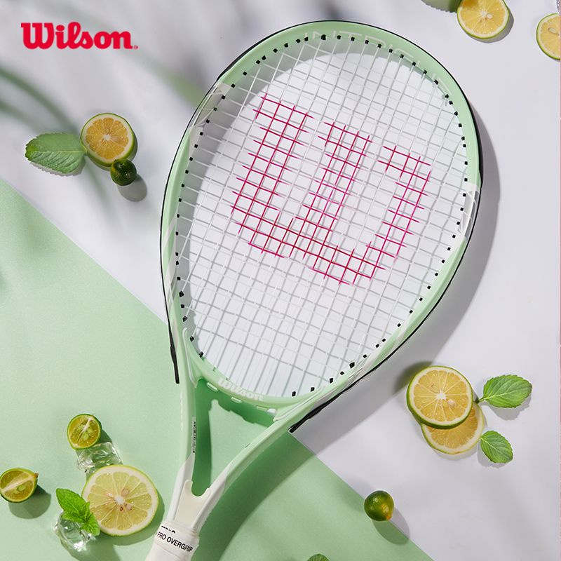 Wilson威爾勝青檸拍單人初學者網球拍輕巧減震女生入門拍Intrigue