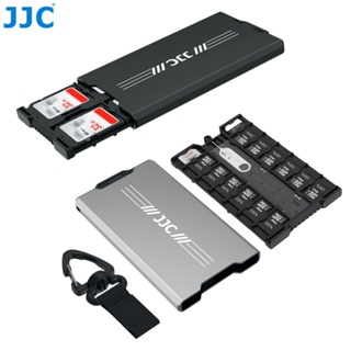 JJC 記憶卡收納盒 SD MicroSD Nano SIM 彈出式超薄記憶卡盒 鋁合金外殼相機內存卡保護盒