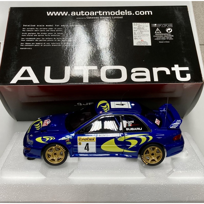 Autoart 1/18 Subaru Impreza WRC 1997 蒙地卡羅分站 冠軍車 模型車 塗裝瑕疵