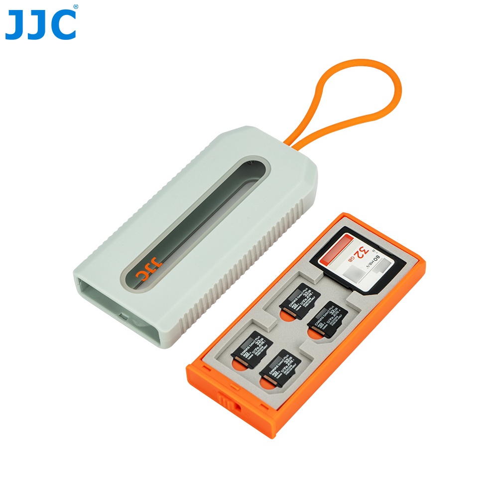 JJC 便攜記憶卡收納盒 SD MSD TF 內存卡可視透明窗設計 雙面卡槽便攜記憶卡盒